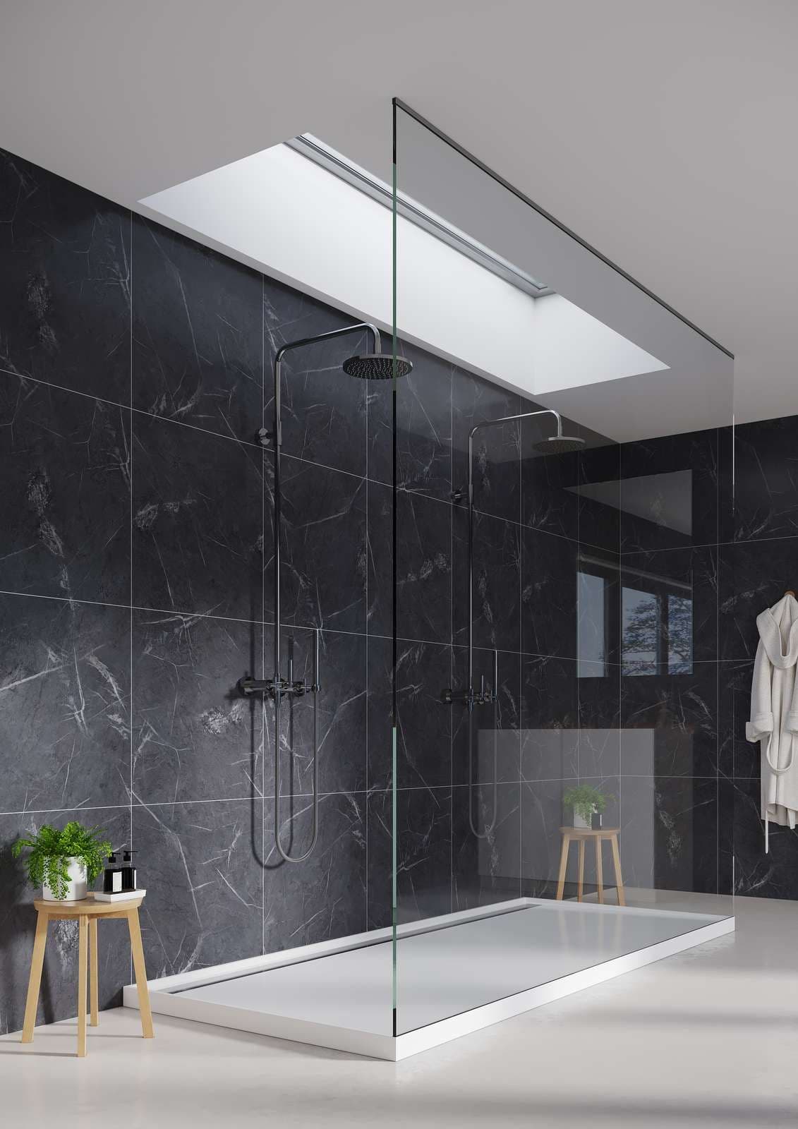 Black Tile Bathroom